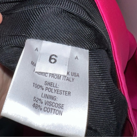 AREA NYC Hot Pink Bow Crystal Silky Mini Dress - Picture 12 of 13